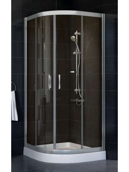 Душевой уголок Vegas Glass ZS-F 80*100 07 05 профиль матовый хром, стекло бронза
