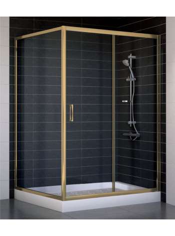 Душевой уголок Vegas Glass ZP+ZPV 130*100 05 01 профиль бронза, стекло прозрачное