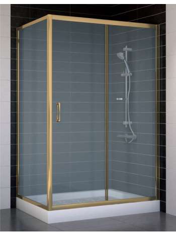 Душевой уголок Vegas Glass ZP+ZPV 120*70 05 10 профиль бронза, стекло сатин