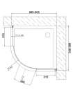 Душевой уголок Vegas Glass ZS 0090 07 05 профиль матовый хром, стекло бронза