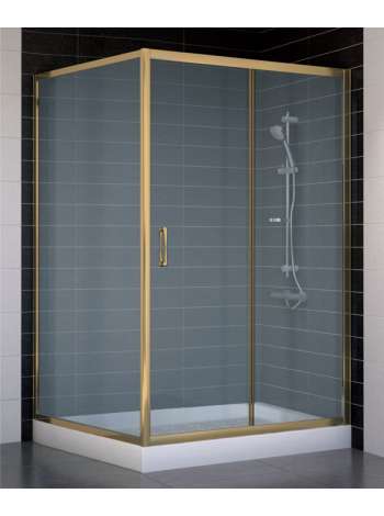 Душевой уголок Vegas Glass ZP+ZPV 120*100 05 10 профиль бронза, стекло сатин