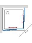 Душевой уголок GuteWetter Practic Square GK-433 85x85 см стекло бесцветное, профиль матовый хром