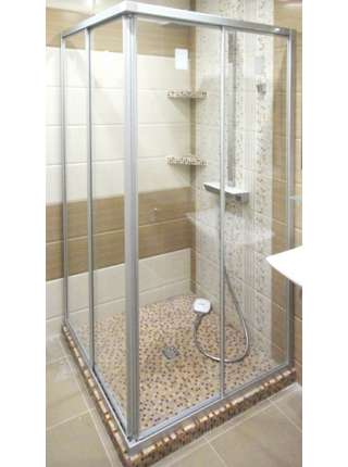 Душевой уголок GuteWetter Practic Square GK-422 70x70 см стекло бесцветное, профиль матовый хром
