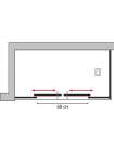 Душевой уголок GuteWetter Slide Rectan GK-865 левая 140x80 см стекло бесцветное, профиль хром