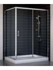 Душевой уголок Vegas Glass ZP+ZPV 130*90 08 01 профиль глянцевый хром, стекло прозрачное
