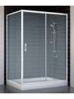 Душевой уголок Vegas Glass ZP+ZPV 130*90 01 02 профиль белый, стекло шиншилла