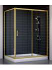 Душевой уголок Vegas Glass ZP+ZPV 140*90 09 01 профиль золото, стекло прозрачное