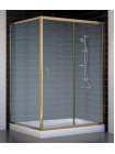 Душевой уголок Vegas Glass ZP+ZPV 130*100 05 02 профиль бронза, стекло шиншилла