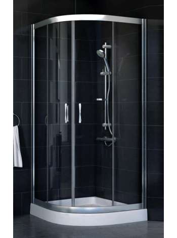 Душевой уголок Vegas Glass ZS-F 80*110 08 01 профиль глянцевый хром, стекло прозрачное
