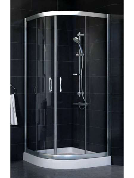 Душевой уголок Vegas Glass ZS-F 80*110 08 01 профиль глянцевый хром, стекло прозрачное