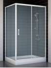Душевой уголок Vegas Glass ZP+ZPV 110*80 01 10 профиль белый, стекло сатин
