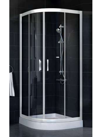 Душевой уголок Vegas Glass ZS-F 80*90 01 01 профиль белый, стекло прозрачное