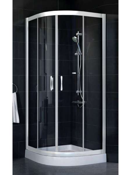 Душевой уголок Vegas Glass ZS-F 80*90 01 01 профиль белый, стекло прозрачное