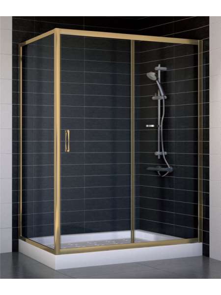 Душевой уголок Vegas Glass ZP+ZPV 140*70 05 01 профиль бронза, стекло прозрачное