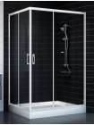 Душевой уголок Vegas Glass ZA-F 90*120 01 01 профиль белый, стекло прозрачное