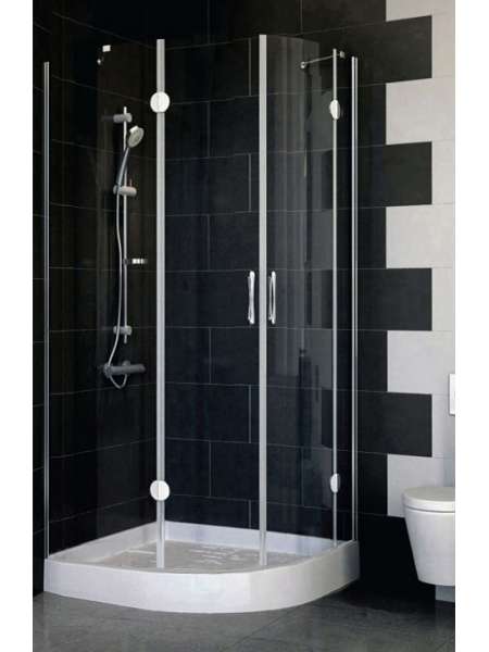Душевой уголок Vegas Glass AFS-F 100*90 08 01 L профиль глянцевый хром, стекло прозрачное