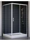 Душевой уголок Vegas Glass ZP+ZPV 110*100 01 01 профиль белый, стекло прозрачное