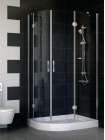 Душевой уголок Vegas Glass AFS-F 100*80 07 01 R профиль матовый хром, стекло прозрачное