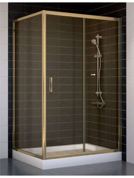 Душевой уголок Vegas Glass ZP+ZPV 110*90 05 05 профиль бронза, стекло бронза