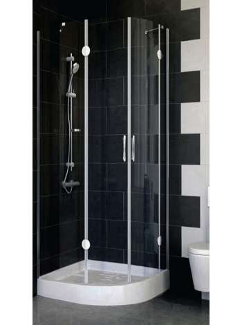 Душевой уголок Vegas Glass AFS-F 80*90 08 01 L профиль глянцевый хром, стекло прозрачное