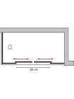 Душевой уголок GuteWetter Slide Rectan GK-865 правая 150x80 см стекло бесцветное, профиль хром
