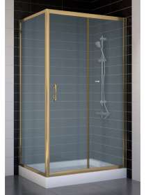 Душевой уголок Vegas Glass ZP+ZPV 100*70 05 10 профиль бронза, стекло сатин