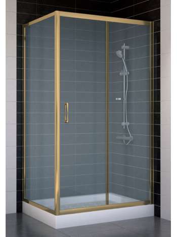 Душевой уголок Vegas Glass ZP+ZPV 100*70 05 10 профиль бронза, стекло сатин