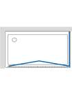 Душевой уголок GuteWetter Practic Rectan GK-404 левая 85x70 см стекло бесцветное, профиль матовый хром