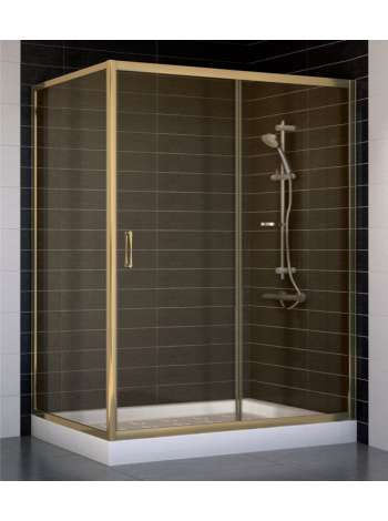 Душевой уголок Vegas Glass ZP+ZPV 140*90 05 05 профиль бронза, стекло бронза