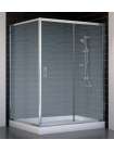 Душевой уголок Vegas Glass ZP+ZPV 140*100 08 02 профиль глянцевый хром, стекло шиншилла