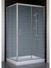 Душевой уголок Vegas Glass ZP+ZPV 100*80 07 02 профиль матовый хром, стекло шиншилла