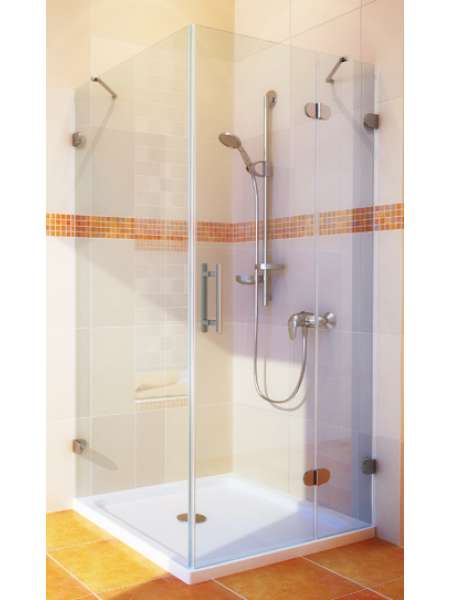 Душевой уголок GuteWetter Lux Square GK-003 правый 100x100 см стекло бесцветное 6-8, фурнитура хром
