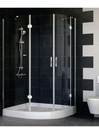 Душевой уголок Vegas Glass AFS-F 120*90 08 01 L профиль глянцевый хром, стекло прозрачное