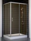 Душевой уголок Vegas Glass ZP+ZPV 100*90 07 05 профиль матовый хром, стекло бронза
