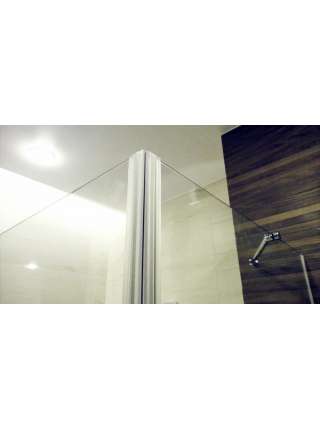 Душевой уголок GuteWetter Lux Rectan GK-003 левый 100x80 см стекло бесцветное 6-8, фурнитура хром