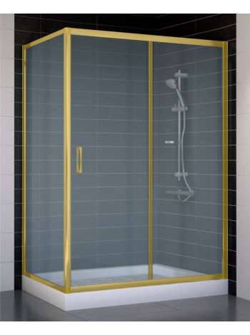 Душевой уголок Vegas Glass ZP+ZPV 130*70 09 10 профиль золото, стекло сатин