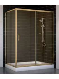 Душевой уголок Vegas Glass ZP+ZPV 140*80 05 05 профиль бронза, стекло бронза