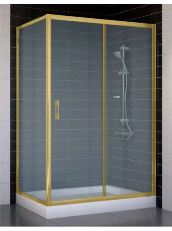 Душевой уголок Vegas Glass ZP+ZPV 120*70 09 10 профиль золото, стекло сатин