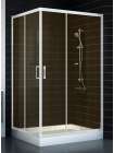 Душевой уголок Vegas Glass ZA-F 0110*100 01 05 профиль белый, стекло бронза