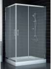 Душевой уголок Vegas Glass ZA-F 80*120 08 10 профиль глянцевый хром, стекло сатин