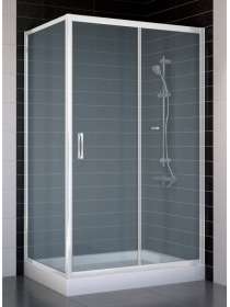 Душевой уголок Vegas Glass ZP+ZPV 110*70 01 10 профиль белый, стекло сатин