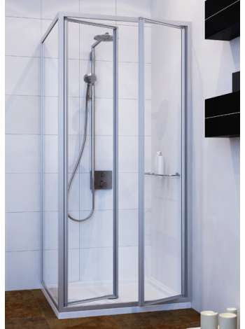 Душевой уголок GuteWetter Practic Square GK-402 правая 80x80 см стекло бесцветное, профиль матовый хром