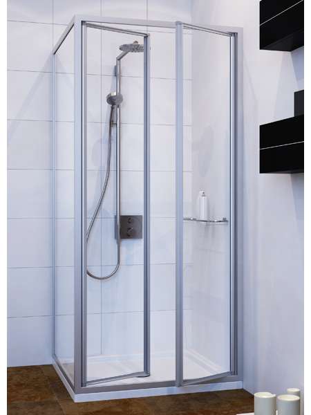 Душевой уголок GuteWetter Practic Square GK-402 правая 80x80 см стекло бесцветное, профиль матовый хром