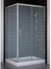 Душевой уголок Vegas Glass ZP+ZPV 100*90 07 10 профиль матовый хром, стекло сатин