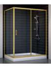 Душевой уголок Vegas Glass ZP+ZPV 140*80 09 01 профиль золото, стекло прозрачное