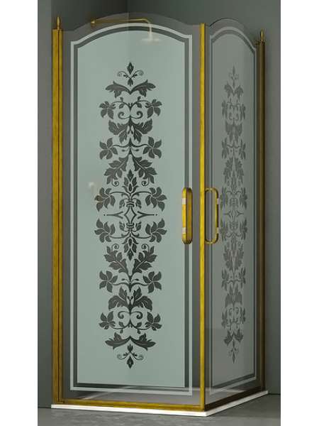 Душевой уголок Sturm Eleganz 100 gold декор
