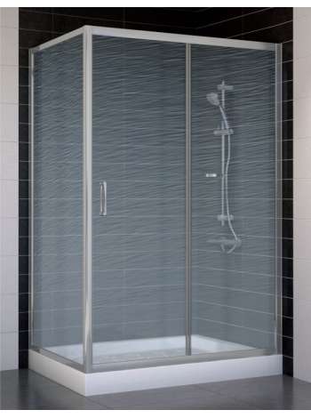 Душевой уголок Vegas Glass ZP+ZPV 120*70 07 02 профиль матовый хром, стекло шиншилла