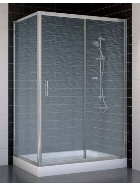 Душевой уголок Vegas Glass ZP+ZPV 120*70 07 02 профиль матовый хром, стекло шиншилла
