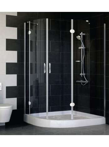 Душевой уголок Vegas Glass AFS-F 120*100 08 01 R профиль глянцевый хром, стекло прозрачное
