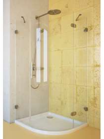 Душевой уголок GuteWetter Lux Meliori GK-001 правый 90x90 см стекло бесцветное, фурнитура хром